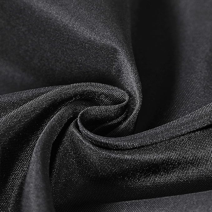 Rectangle Tablecloth 60x120 inch Washable Polyester Fabric Table Cloth for Wedding Party Dining Banquet Decoration（6 Pack 60x120, Black）