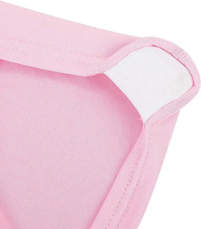 Peomeise Stretch Spandex Folding Chair Cover for Wedding Party Dining Banquet Event (Pink,12pcs)