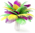 THARAHT Light Yellow Ostrich Feathers 12pcs Natural Bulk 8-10Inch 20cm-25cm for Wedding Party Centerpieces Easter Gatsbi and Home Decoration Feathers