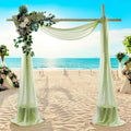 MDS Halloween Chiffon Draping Fabric - 1 Panel, 30" Wide x 75ft Long - Sheer Spooky Arbor & Canopy Drapery for Haunted House Backdrops, Party Ceilings, DIY Costumes & Themed Events - Sage Green