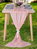 MDS Halloween Chiffon Table Runner - 15 Pack, 29 x 170 Inches, 14ft Each - Sheer Spooky Table Runners for Haunted House Parties, Trick-or-Treat Tables, Witchy Décor, Wedding & Events - Dusty Rose