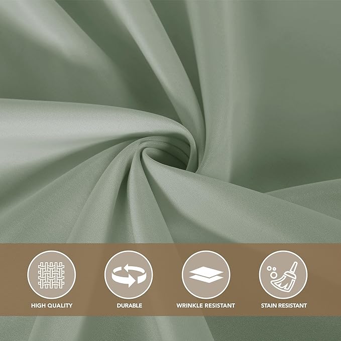 sancua Small Square Tablecloths 36x36 Inch - Sage Green Table Cloth for Square or Round Tables, Washable Polyester Fabric Table Cover for Nightstand End Bedside Tables