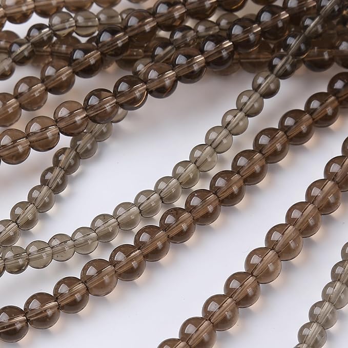 Tawny Glass Stone Beads Gemstone Round Crystal Energy Jade Beads Stone Beads for Jewelry Making DIY Bracelet Necklace Jewelry Making 1 Strand 15.5inch 38PCS 10MM