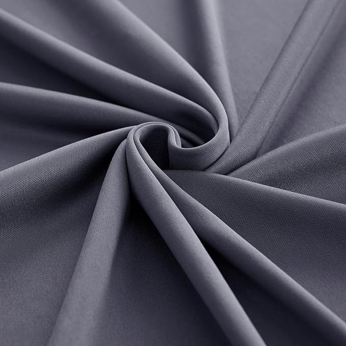 10 ft x 10 ft Wrinkle Free Charcoal Backdrop Curtain for Parties, Dark Grey Polyester Photo Backdrop Drapes for Baby Shower Wedding Engagement Birthday Party Backdrop Stand,5ft x 10ft 2 Panels