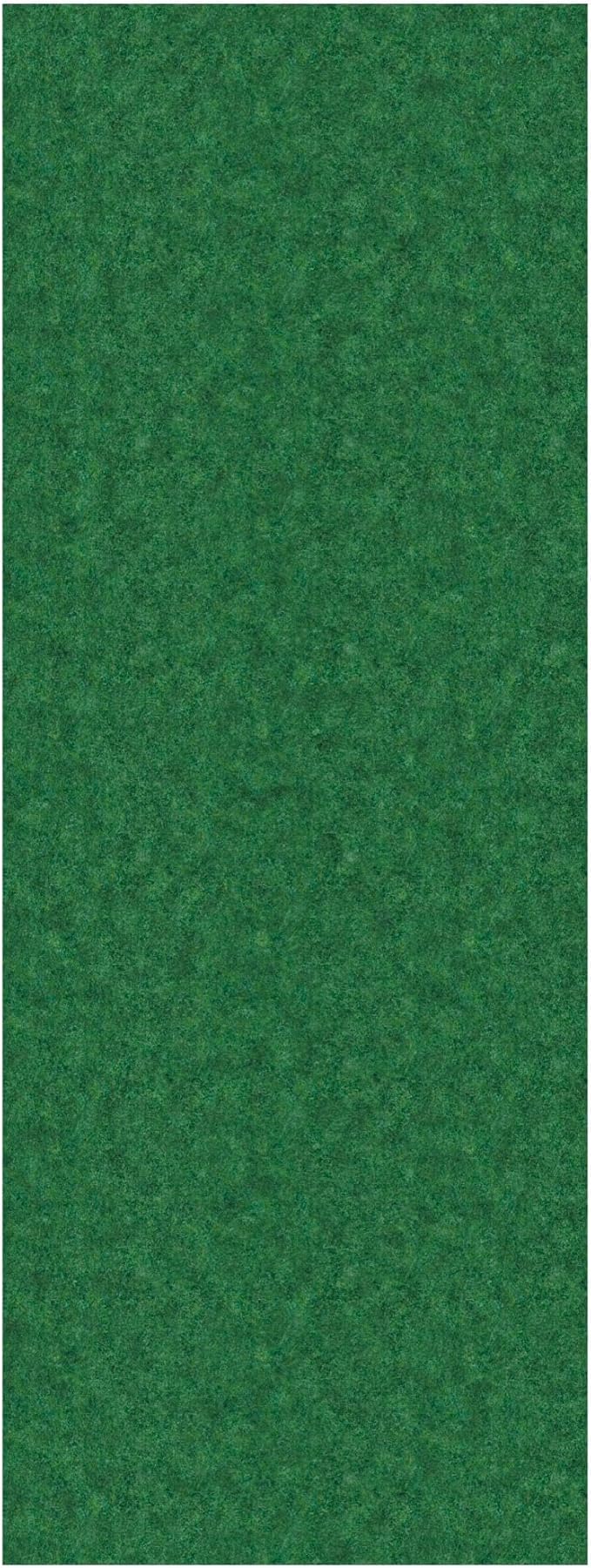 Ottomanson 2'7" x 19' Hallway Runner with Scraper Pile - Extra Durable Non-Slip Rug Mat for Indoor & Outdoor Use - Ideal for Kitchen, Entryway & Garage - High-Traffic Carpet, Green