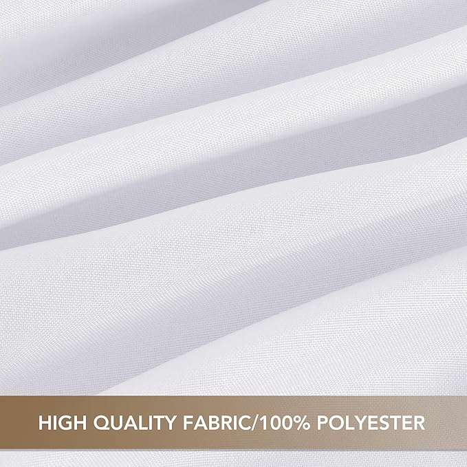 sancua White Square Tablecloths 60x60 Inch, 2 Pack - Fabric Table Cloth for Square or Round Tables, Washable Polyester Table Cover for Dinner, Holiday Party, Decorative Display Tables