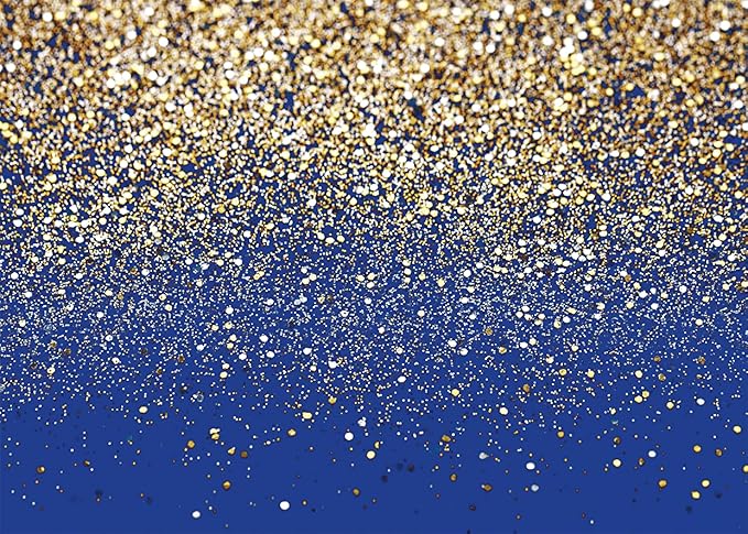 SJOLOON Blue Glitter Backdrop Royal Photo Backdrop for Birthday Party Decoration Graduation Studio Props 12558 (7x5FT)