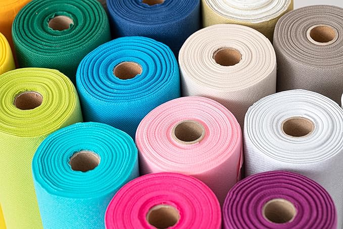 American Homestead Paper Table Runner Roll - 78 ft. Disposable Linen-Like Table Cover Roll - 20 Perforated Table Runners (16" x 48") for Parties, Weddings, and Events -Sand