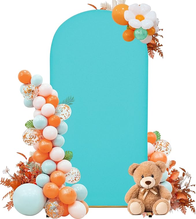 Wedding Arch Cover 4FT Arch Backdrop Cover Spandex Fitted Arch Cover for Round Top Chiara Backdrop Stand Covers for Wedding Birthday Party Baby Shower Banquet Ceremony Decoration