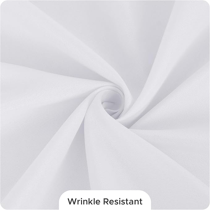 Fitable 8 Pack Table Cloth Rectangle Table: Stain and Wrinkle Resistant Tablecloth Rectangular, Washable Polyester Tablecloths for Wedding Party Dining Banquet Event Catering(White, 70x120 Inch)