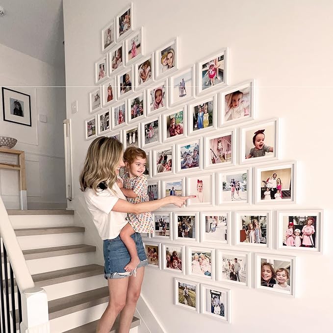 Mixtiles Official - Custom Photo Tiles - Personalized Printed Photos - Magnetic Wall Frames - Adhesive Sticker, No Nails - Various Sizes and Frames - XL-Portrait-set-Tile - Frameless