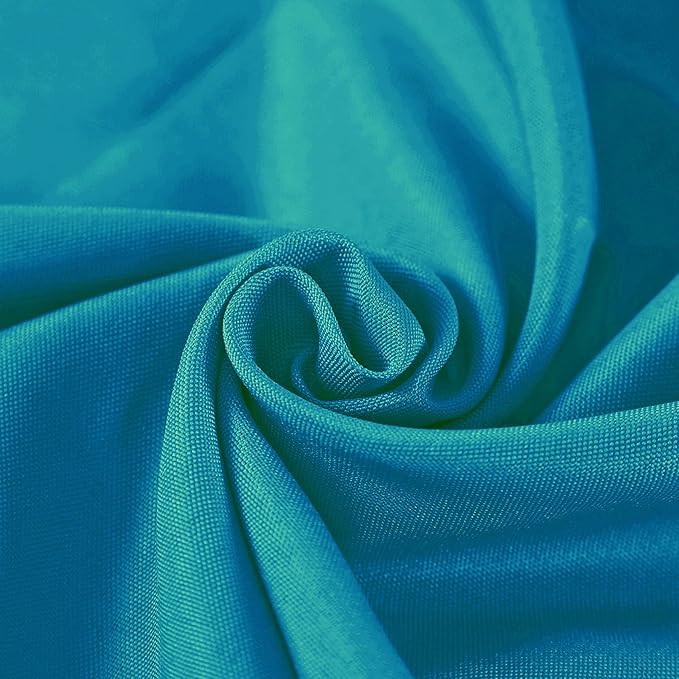 60 inch Round Tablecloth Washable Polyester Table Cloth Decorative Table Cover for Wedding Party Dining Banquet（60 inch,Caribbean Blue）