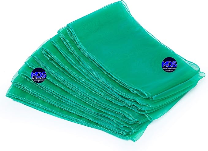 MDS Pack of 25 PCS Organza Chair Sashes Wider Dining Chair Bows Ribbon Tie Back for Wedding Party Birthday Bridal Shower Reception Event Banquet Home Chair Cover Decoration - Green