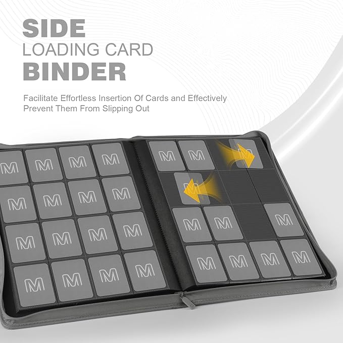 Premium Card Binder 16 Pocket,Trading Card Binder Holds up to 1000+Cards Sturdy Card Collection Album, Card Holder Folders for MTG, TCG, Game Cards & Sports Cards