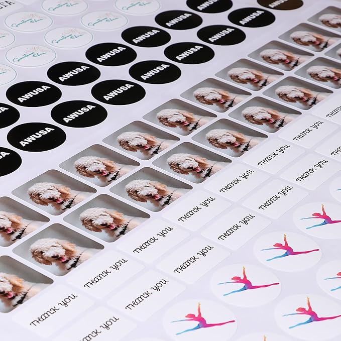 Custom Personalized Labels - Rectangle 3"x2" With Any Design, Image, Logo, Text for Business, Thank You Stickers - 100 Labels