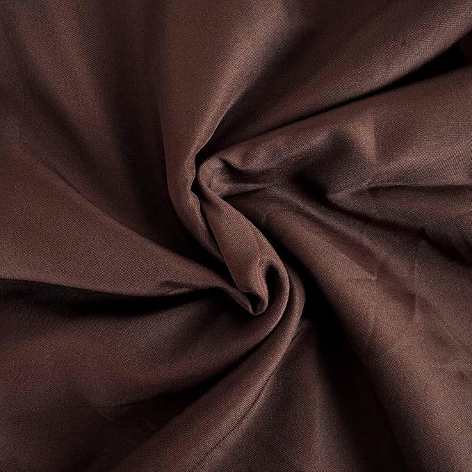 Efavormart Round Tablecloth, 70 Inch Stain & Wrinkle Resistant Washable Table Cloth, Decorative Polyester Fabric Table Cover for Banquet, Wedding, Dining- Chocolate