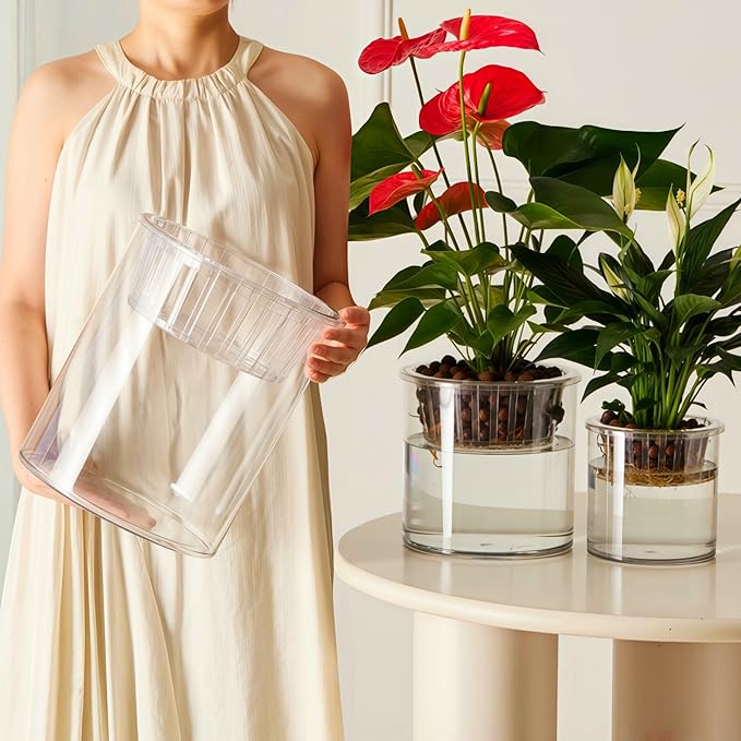 3 Acrylic Cylinder Clear Vase, Extra Large Unbreakable Plastic Flower Vases for Home Decor Centerpieces Hydroponic Plant Flower Shop Decorative (D 9.8" -D7.9 -D D6)