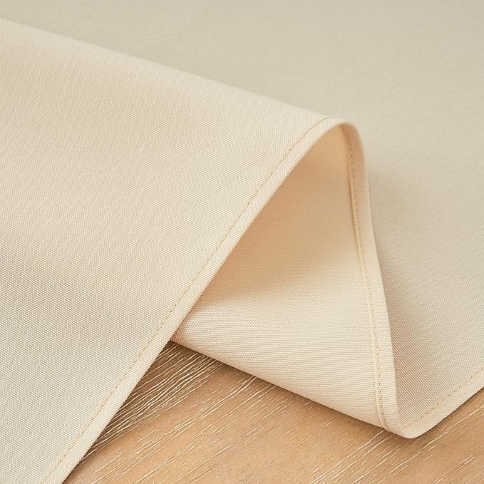 2 Pack Beige Small Short Table Runner 12 x 48 Inch Solid Color Runners Coffee Table Dresser for Daily Party Home Decoration