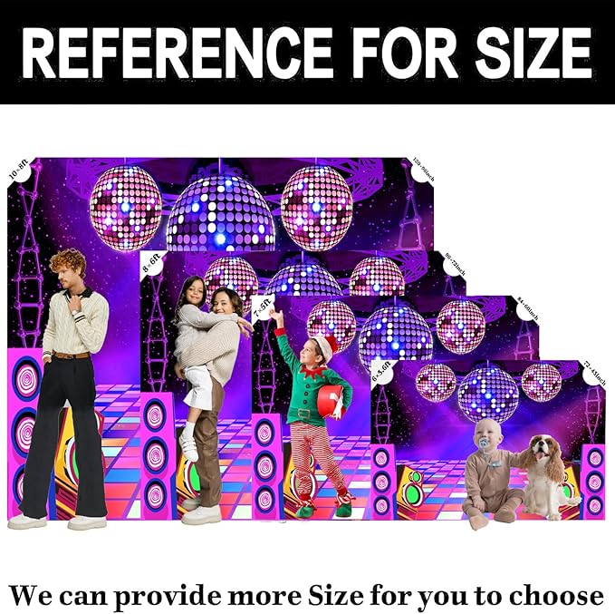 Dance Party Backdrop Retro 80s 90s Theme Stage Dance Ball Music Birthday Party Decoration DJ Photography Background 15 x 10 ft for Baby Shower Picture Photo Shoot Polyester Fabric, Blue