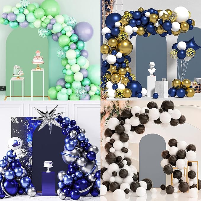 Wedding Arch Covers Arch Backdrop Cover Arch Stand Covers 7.2FT 6FT Set 2 Arch Cover Spandex Fabric Stretchy Backdrop for Wedding Birthday Party Decoration Baby Shower (Dark Blue)