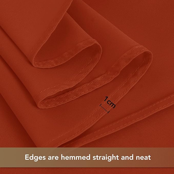 sancua Thanksgiving Square Tablecloths 85x85 Inch Rust, 2 Pack Fabric Fall Table Cloth for Square or Round Tables, Burnt Orange Washable Polyester Table Cover for Dinner, Holiday Party, Display Tables