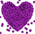 1000Pieces Rose Petals, Artificial Flower Petals Fake Rose Petals Silk Red Rose Petals for Romantic Night,Wedding,Proposal Anniversary Flower Decorations (Deep Purple)