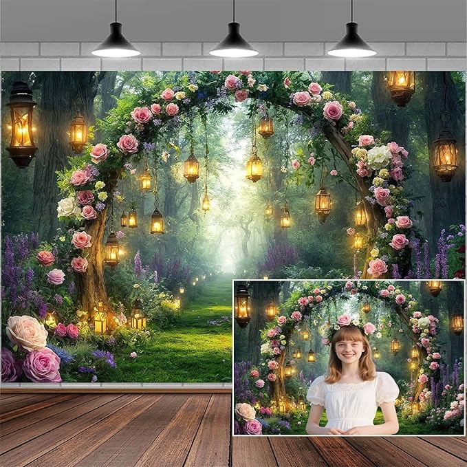 9x6ft Purple Flower Wedding Photography Backdrop Lavender Floral Wedding Bridal Photography Backdrop Anniversary Birthday Baby Shower Girl Party Banner Photo Booth Props Background Wall Decor