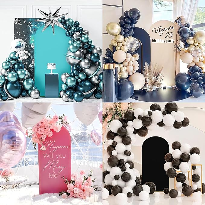 Wedding Arch Cover 6.6FT Arch Backdrop Cover Spandex Fitted Arch Cover for Round Top Chiara Backdrop Stand Covers for Wedding Birthday Party Baby Shower Banquet Ceremony Decoration