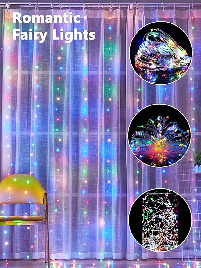 6 Pack Fairy Lights Battery Operated with Remote Control Timer, 26 FT 80 LED String Lights Outdoor Indoor, 8 Modes Twinkle Lights for Christmas Party Wedding Birthday Bedroom Decorations (Multicolor)