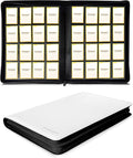 16 Pockets Premium Card Binder 1024 Cards Trading Card Binders Side Load Card Storage Display Album(16 Pocket 1024 Card Slot,White)
