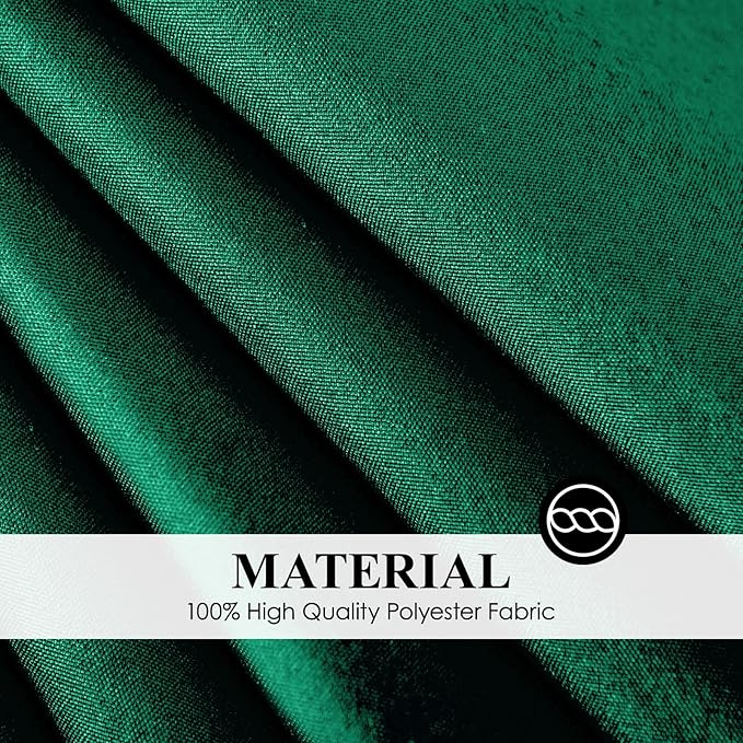 Round Tablecloth 2 Pack 108 Inch Dark Green Tablecloths Washable Decorative Linen Polyester Table Clothes Cover for Dining Table Banquets Buffet Parties and Wedding