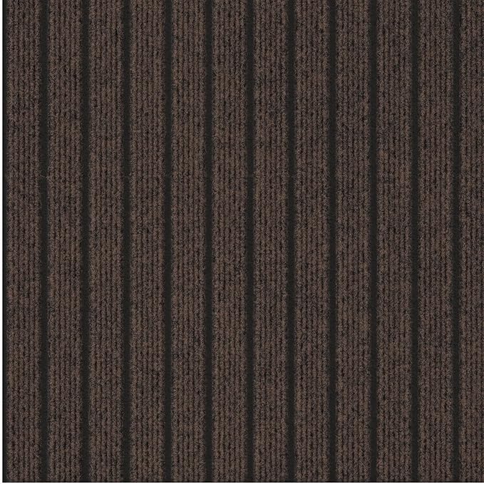 Ottomanson 2'7" x 24' Hallway Runner with Scraper Pile - Extra Durable Non-Slip Rug Mat for Indoor & Outdoor Use - Ideal for Kitchen, Entryway & Garage - High-Traffic Carpet, Brown