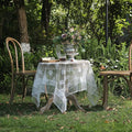 patdrea Designer White Lace Elegant Tablecloth for Rectangle Tables,Vintage Tulle French Romantic Knitted Embroidered Overlay Tablecloths Decor for Kitchen Wedding Banquet,59"*83"