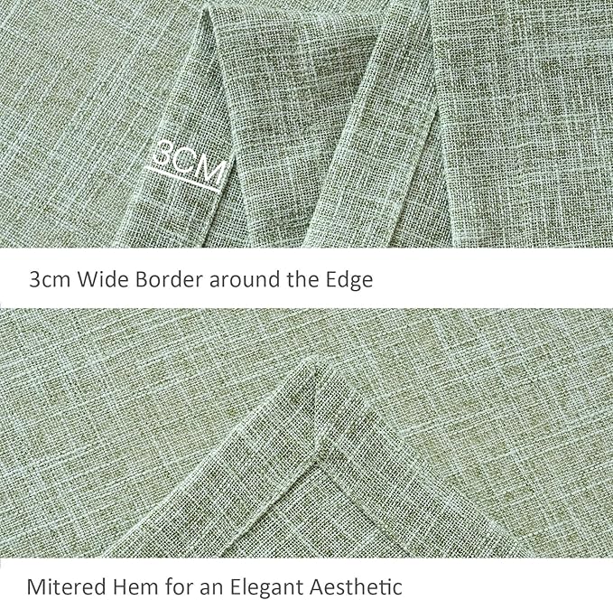 maxmill Flaxy Faux Linen Table Cloth with 2-Tone Slubby Texture Wrinkle Free Anti-Shrink Soft Tablecloth Decorative for Kitchen Dining Tabletop Outdoor and Indoor Use Rectangle 60 x 104 Inch Sage