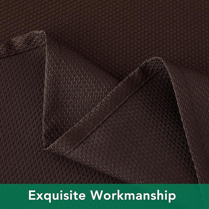 Biscaynebay Textured Fabric Square Tablecloth 54x54 Inch, Brown Water Resistant Table Cloth Small Card Folding Table Covers Linen for Dining, Kitchen, Wedding and Parties etc. Machine Washable