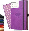 Dingbats* Wildlife Grid Writing Journal Notebook A5 - Vegan Leather Hardcover - Ideal for Work, Travel - Pocket, Elastic Closure, & Bookmark