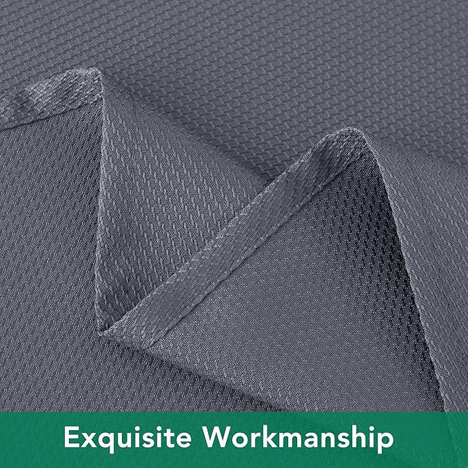 Biscaynebay Textured Fabric Tablecloths 52x70 Inches Rectangular, Dark Grey Water Resistant Tablecloths for Dining, Kitchen, Wedding and Parties etc. Machine Washable
