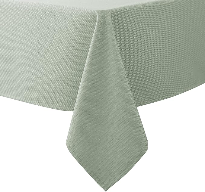 Biscaynebay Tablecloth for Rectangle Tables-70x120 Inch Sage Outdoor Picnic Table Cover-Rectangular Folding Reusable Table Cloths Water Resistant for Kitchen Camping Dining Room Patio Banquet Party