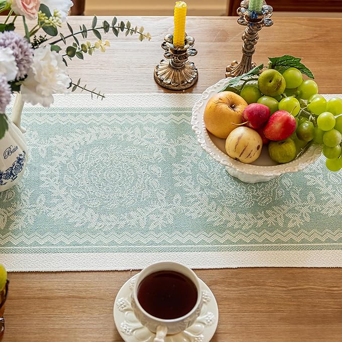 Table Runners 63 Inches,Waterproof Boho Table Runner with Tassel Fringe,Table Runner for Party Coffee Table
