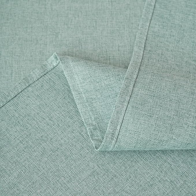 NLMUVW Sage Green Linen Tablecloth Rectangle 8ft, Rustic Textured Table Cloth Water Resistant Farmhouse Table Cover for Kitchen Dining Party Coffee, 54x120 Inch