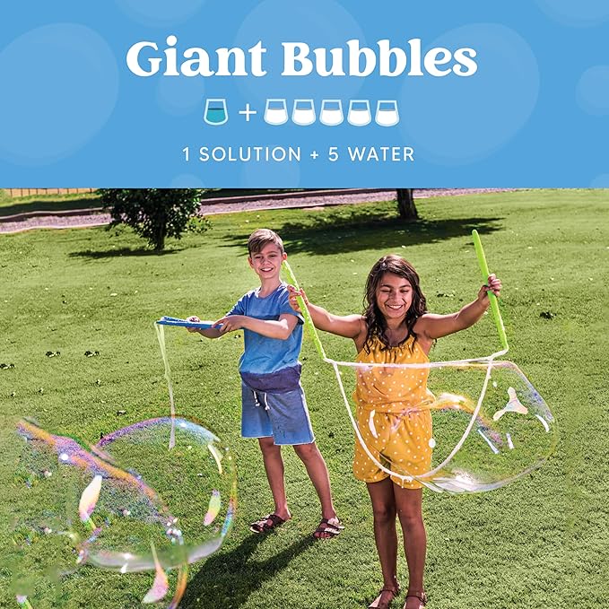 JOYIN 32 oz Bubble Solution Refills (Close to 1L/ 2.5 Gallon), Concentrated Solution for Bubble Machine, Wands, Blower, Easter (Orange)