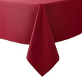 Biscaynebay Textured Fabric Christmas Tablecloths 70x108 Inches Rectangular, Red Water Resistant Table Cloths for Dining, Kitchen, Wedding and Parties, Machine Washable