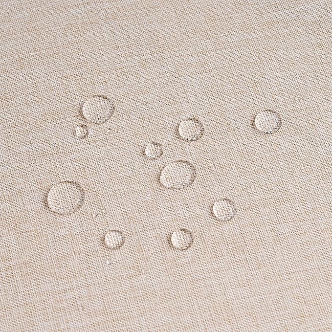 NLMUVW Rectangle Linen Tablecloth 84 Inch, Farmhouse Table Cloth Textured Rustic Water Resistant Table Cover for Kitchen Dining Party Coffee, 54 X 84 Inch
