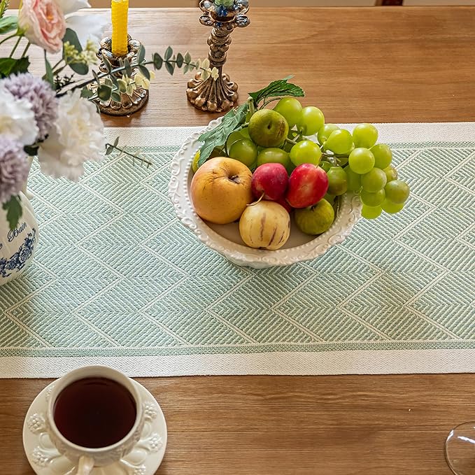 Table Runners 72 Inches Long Waterproof Boho Table Runner with Tassel Fringe,Table Runner for Party Coffee Table