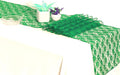 MDS Pack of 10 Wedding 12 x 108 inches Lace Table Runner for Wedding, Decorations for Birthday Parties, Banquets, Graduations, Engagements, and Runners fit Rectangle, Round Table- Green