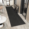 Ottomanson 2' x 25' Hallway Runner with Scraper Pile Extra Durable Non-Slip Rug Mat for Indoor & Outdoor Use - Ideal for Kitchen, Entryway, Patio & Garage - High-Traffic Carpet, Black