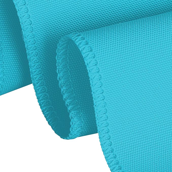 LTC LINENS 5 Pack 90 Inch Round Tablecloth Turquoise - Wrinkle Resistant Table Cloth for Round Table -Washable Polyester Fabric Table Cover for Wedding, Party