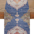 Snycler Table Runner Boho Table Runners Vintage Elegant Farmhouse Table Center Linen Decor for Home Dining Party Entrance (13x72 Inch) Navy Blue