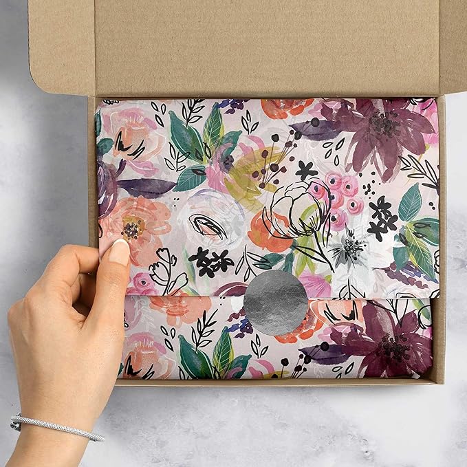 Colors of Rainbow - Twig & Twine - 12 Sheets, 20 inch X 29 inch - Italian Print Tissue Paper for Decoupage Gift Basket Gift Bag Party Crafts (Twig & Twine)