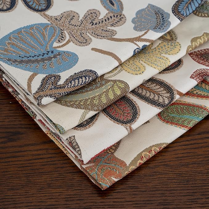 Mika Home Tropical Leaf Table Runner for Home Decor 13X90 Inches Blue Brown Seasonal Dining Table Decoration for Home